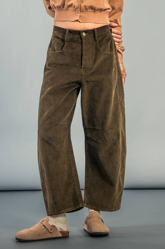 Corduroy Barrel Jeans