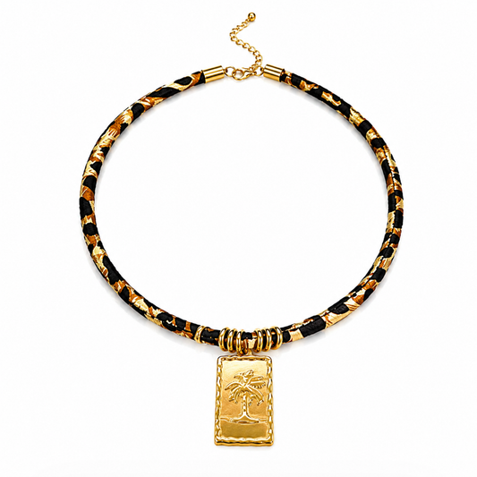 Palm Paradise Charm Necklace | 18k Gold Plated Stainless Steel
