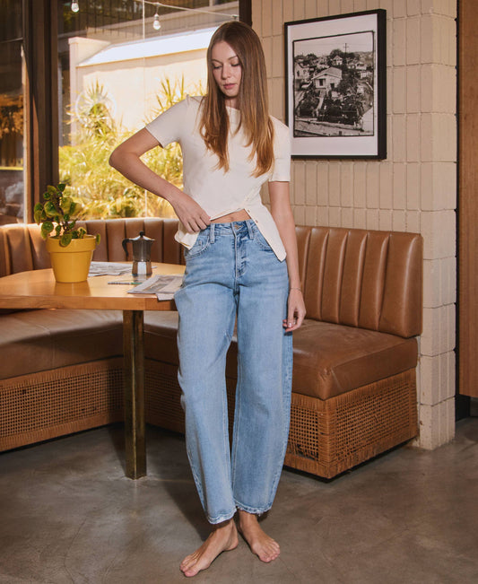 Jennie Barrel Leg Jean