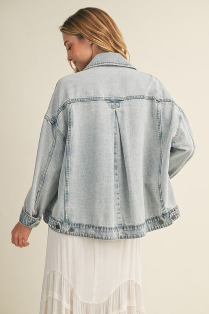 Hadley Pleated Denim Jacket