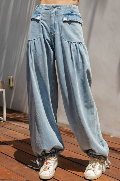 Cinch Wide Leg Pants