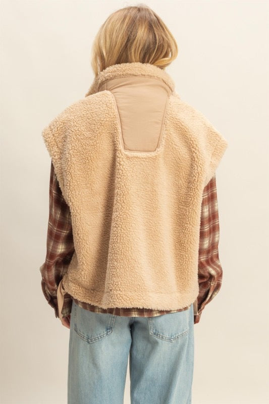 Sherpa Vest with Side Tie (Five Colors)
