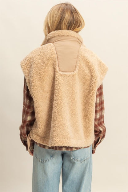Sherpa Vest with Side Tie (Five Colors)