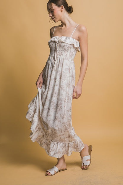 Smocked Floral Dress