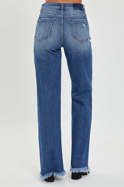 Hunter High Rise Wide Straight Jeans