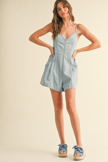 Hannah Chambray Romper