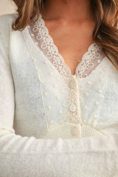 Cassey Lace Knit Cardigan