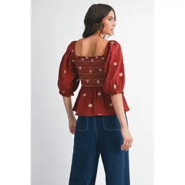 Kambria Smocked Top