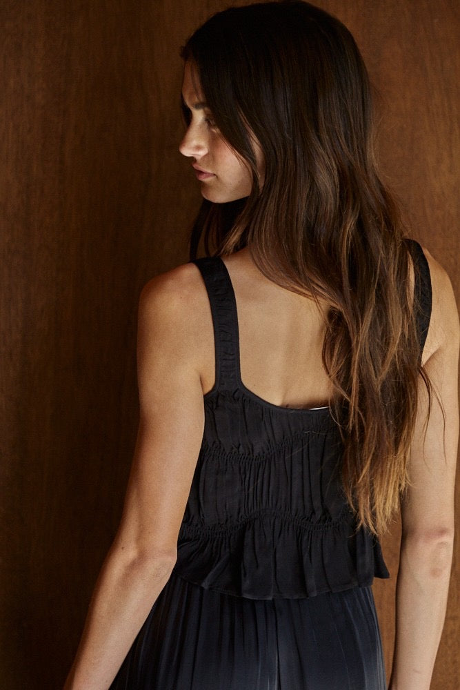 Ruched Peplum Tank (Two Colors)