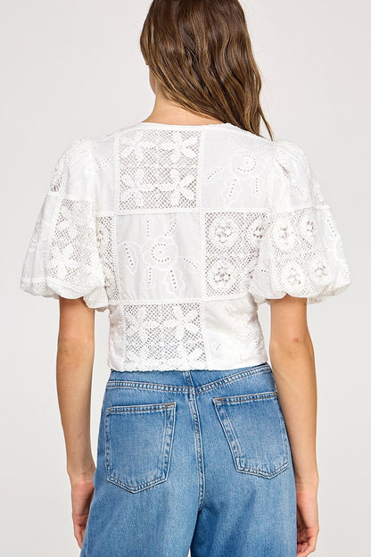 Kendal Lace Tie Top