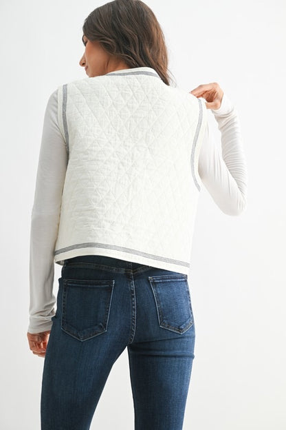 Flower Quilted Vest