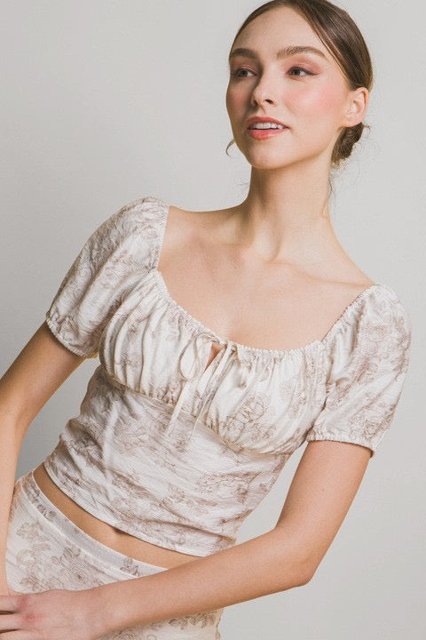 Presley Print Top