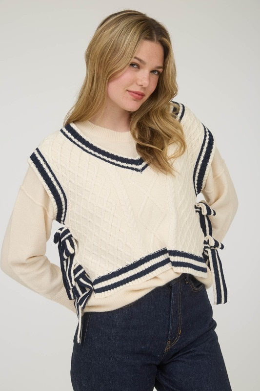 Grace Side Tie Knit Sweater (2 Colors)