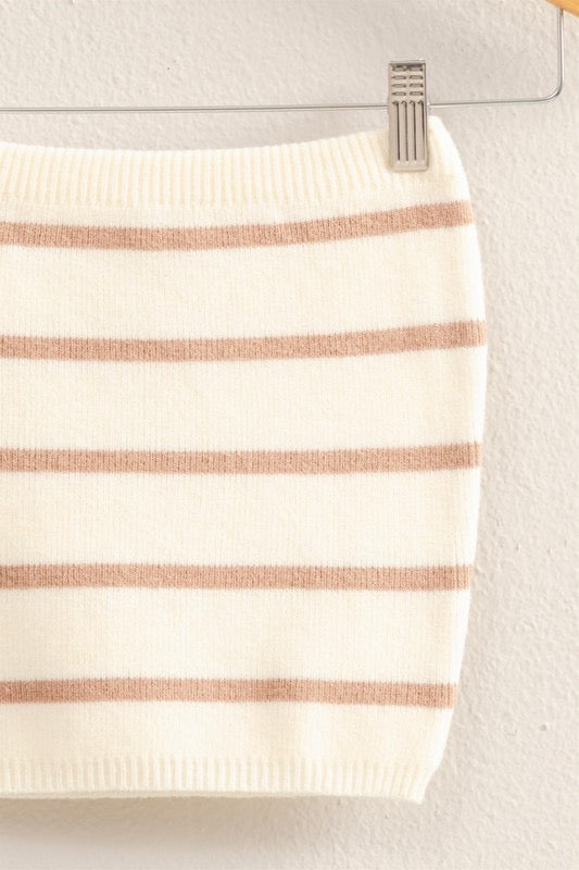 Silva Sweater Strapless Top (Two Colors)