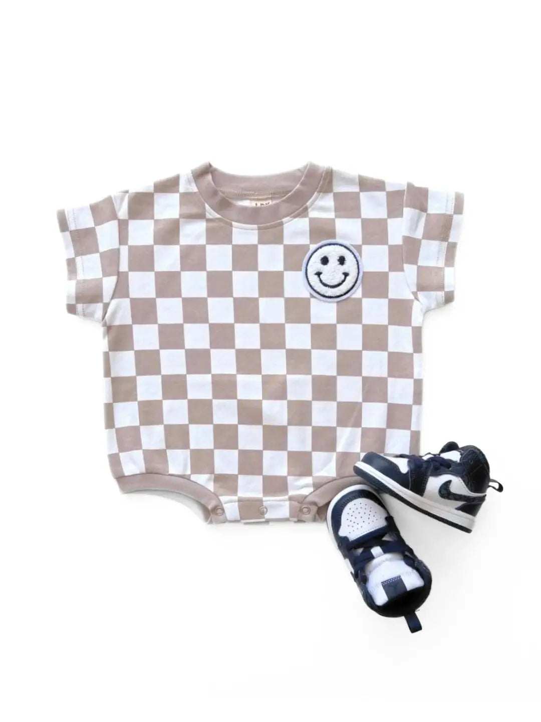 Checkered Bubble Baby Romper