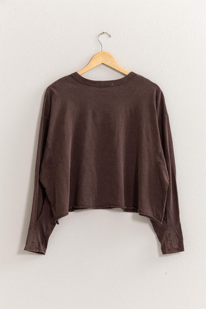 Cora Washed Long-sleeve Top