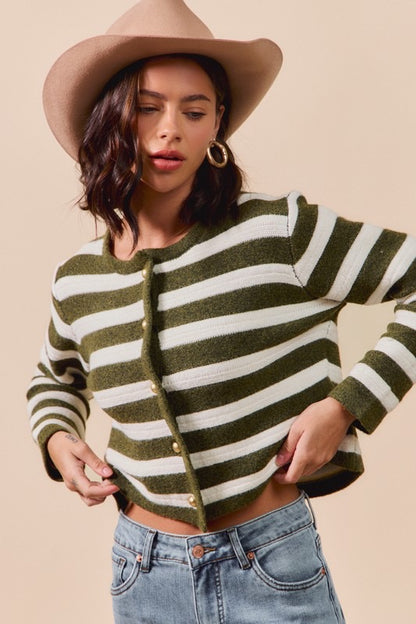 Kara Stripe Cardigan