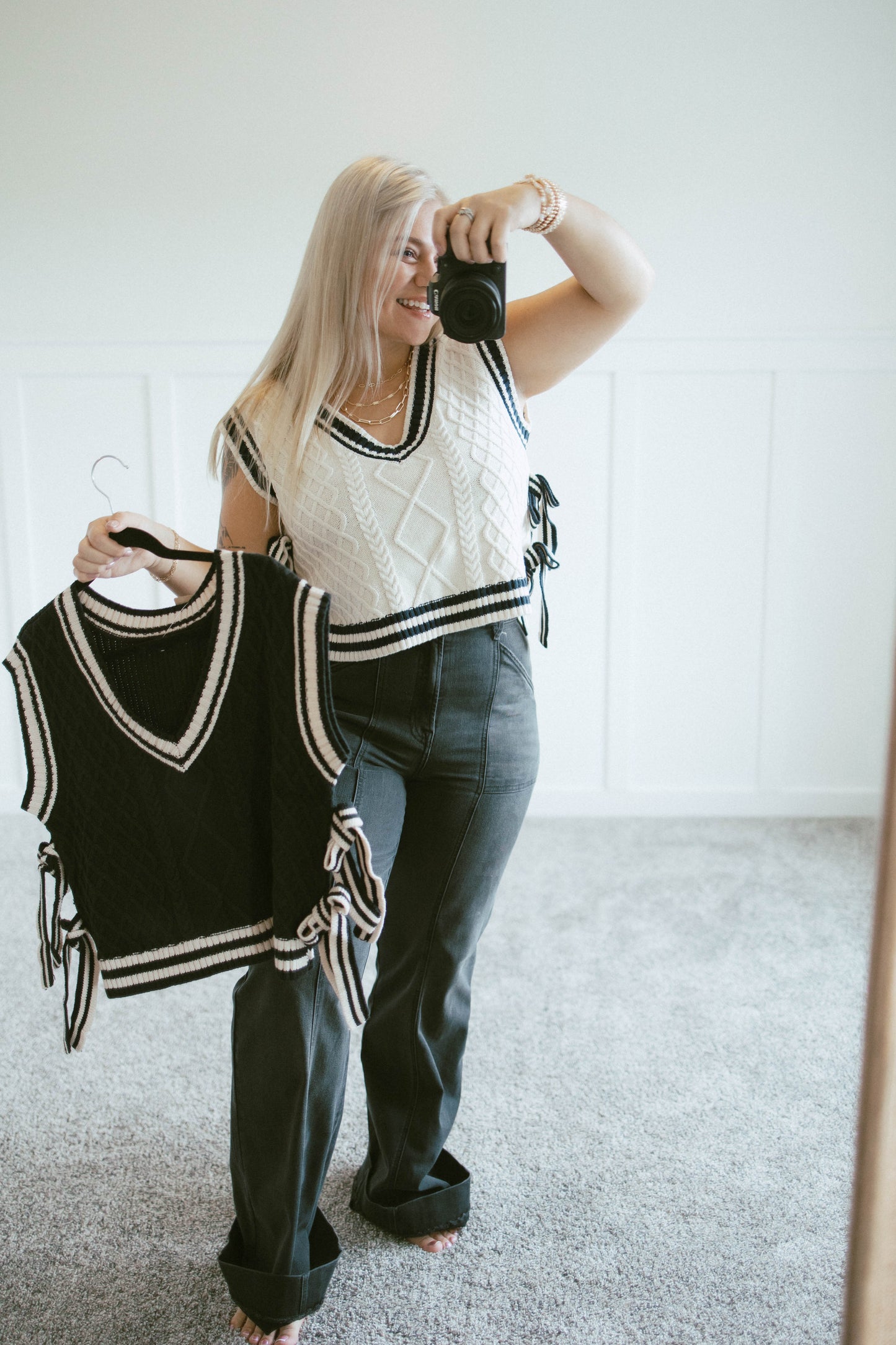 Grace Side Tie Knit Sweater (2 Colors)