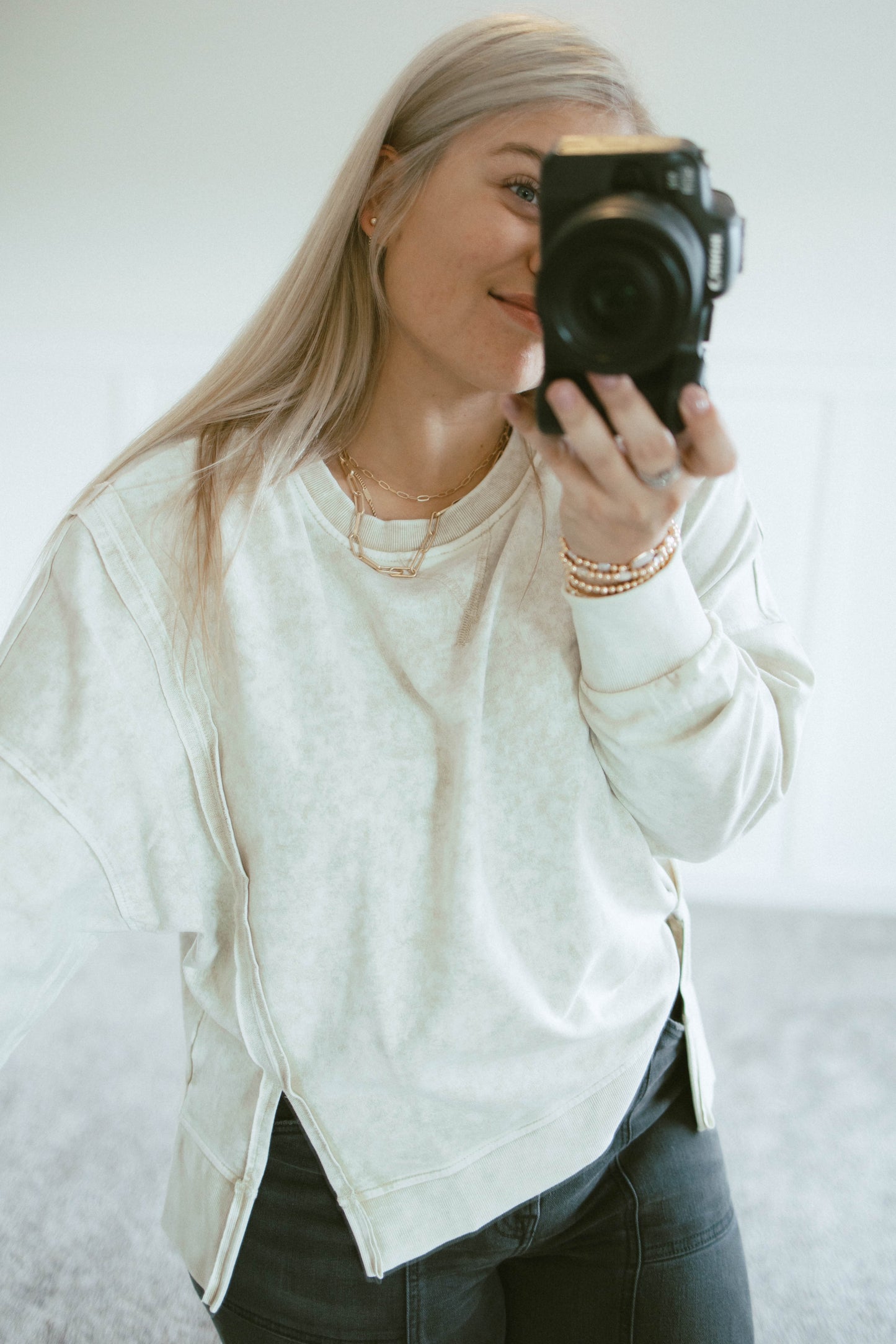 Taylor Seam Detail Top (Two Colors)