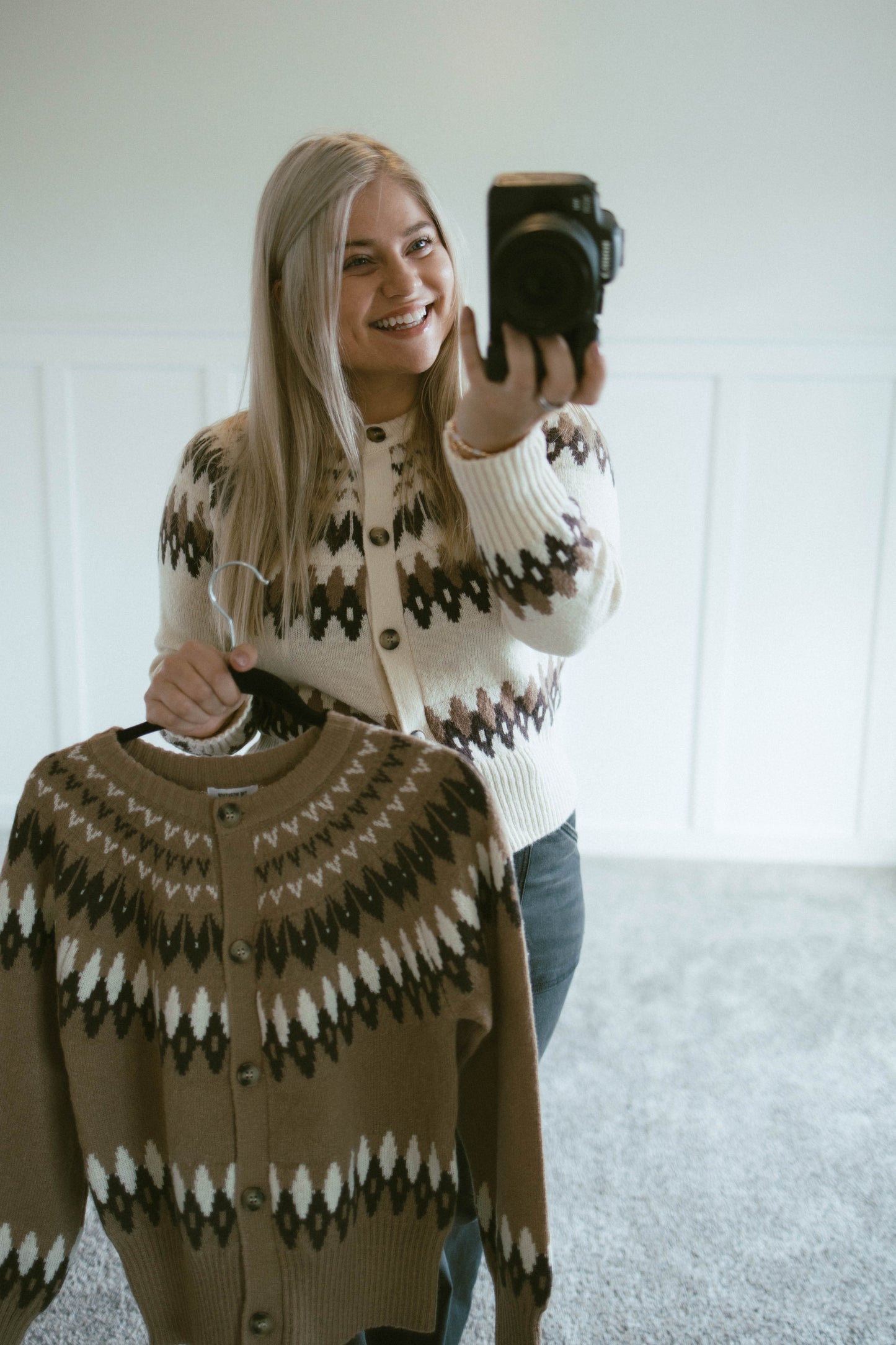 Fair Isle Cardigan (2 Colors)