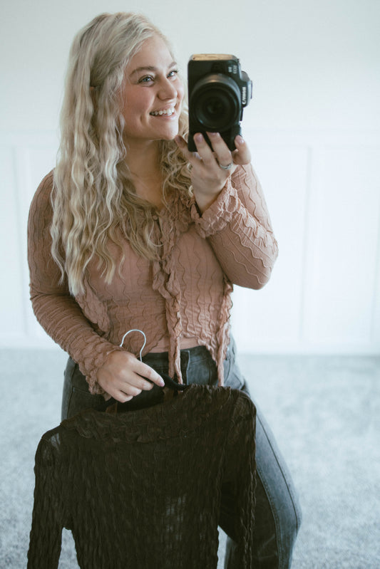 Textured Lace Blouse (2 Colors)