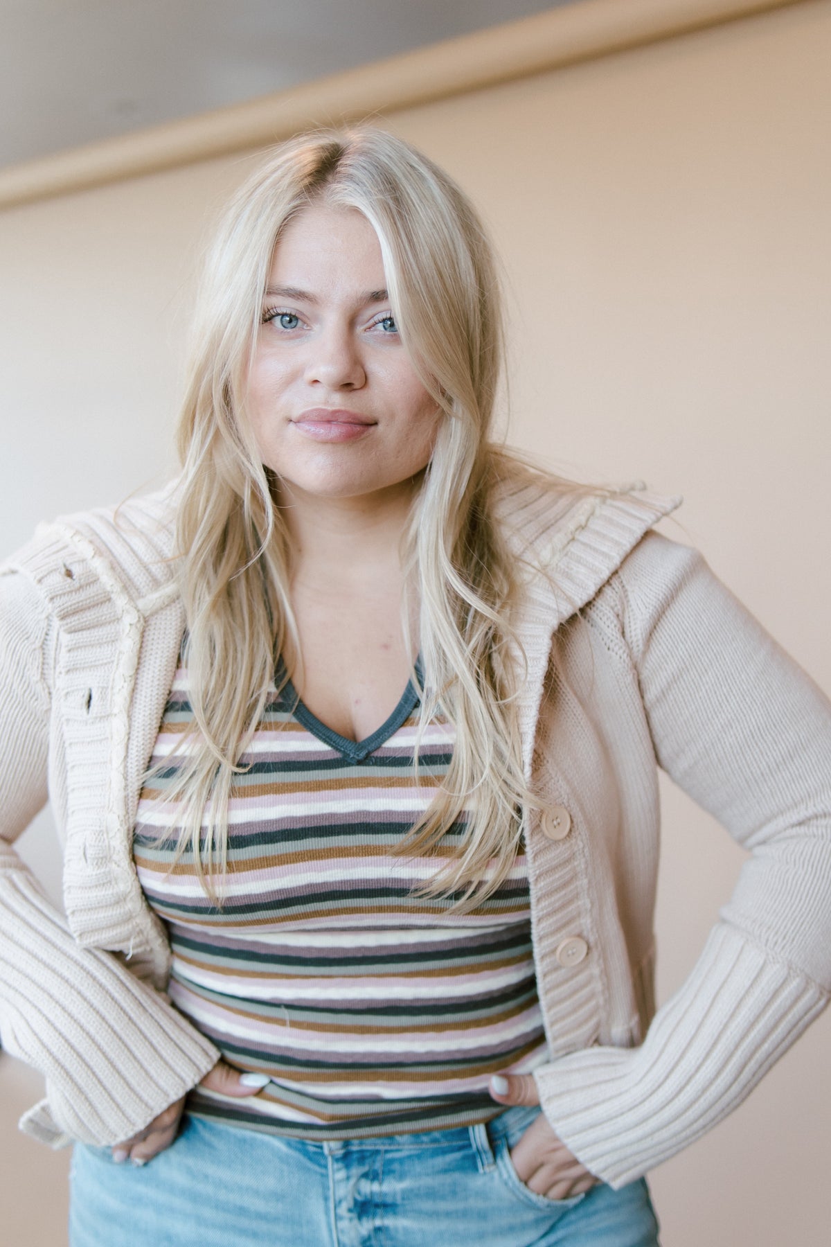 Joanne Button Front Knit Cardigan