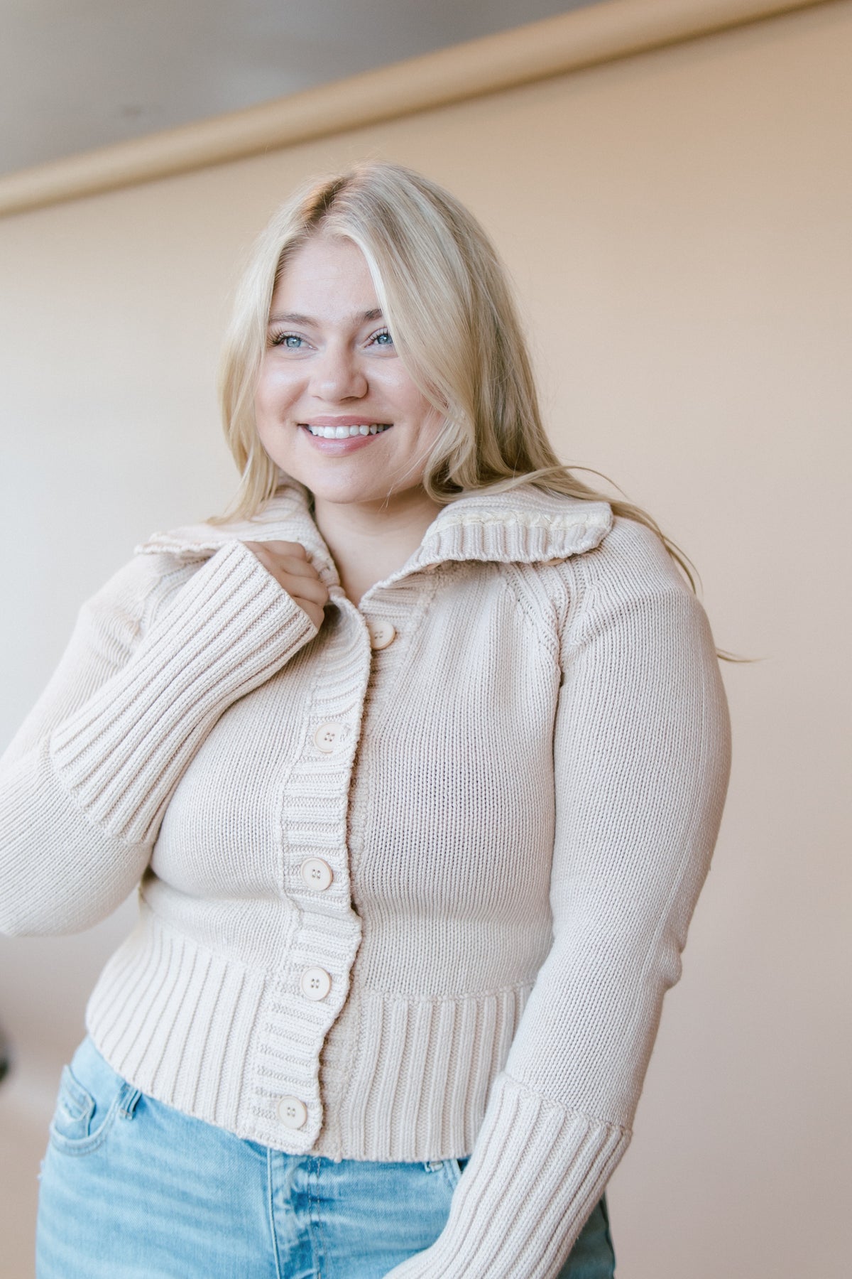 Joanne Button Front Knit Cardigan