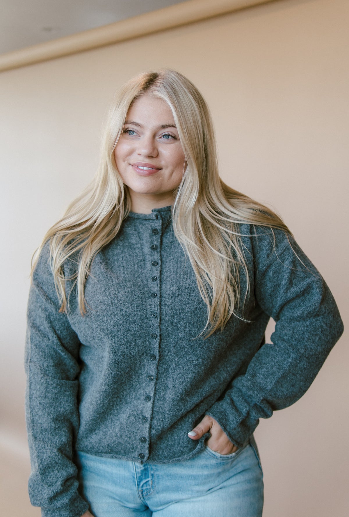 Kensley Mock Neck Cardigan