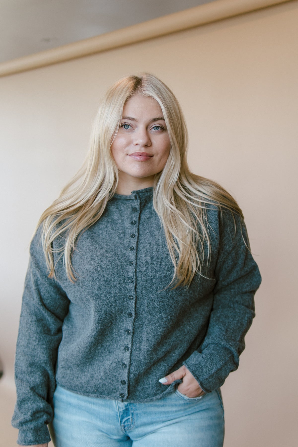 Kensley Mock Neck Cardigan