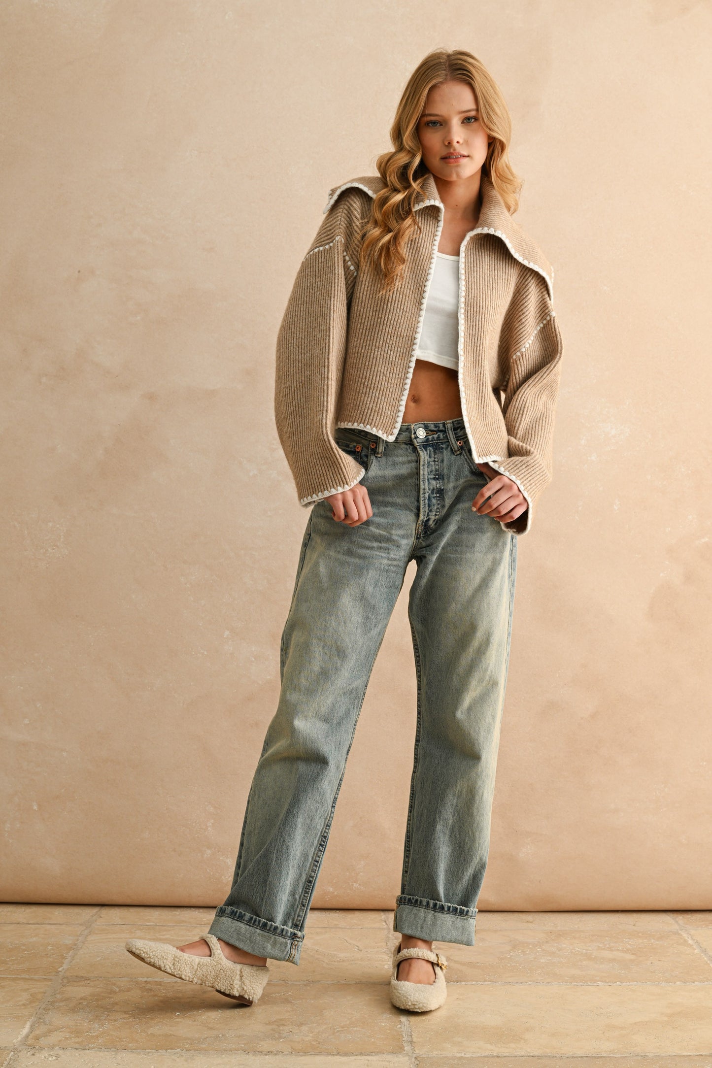 Bella Stitch Detail Cardigan