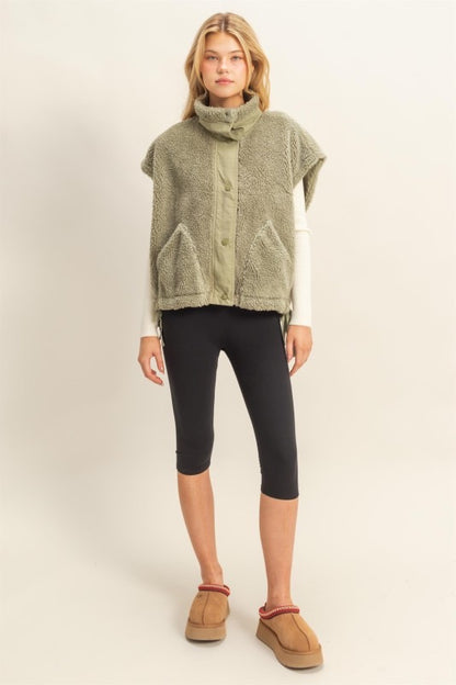 Sherpa Vest with Side Tie (Five Colors)