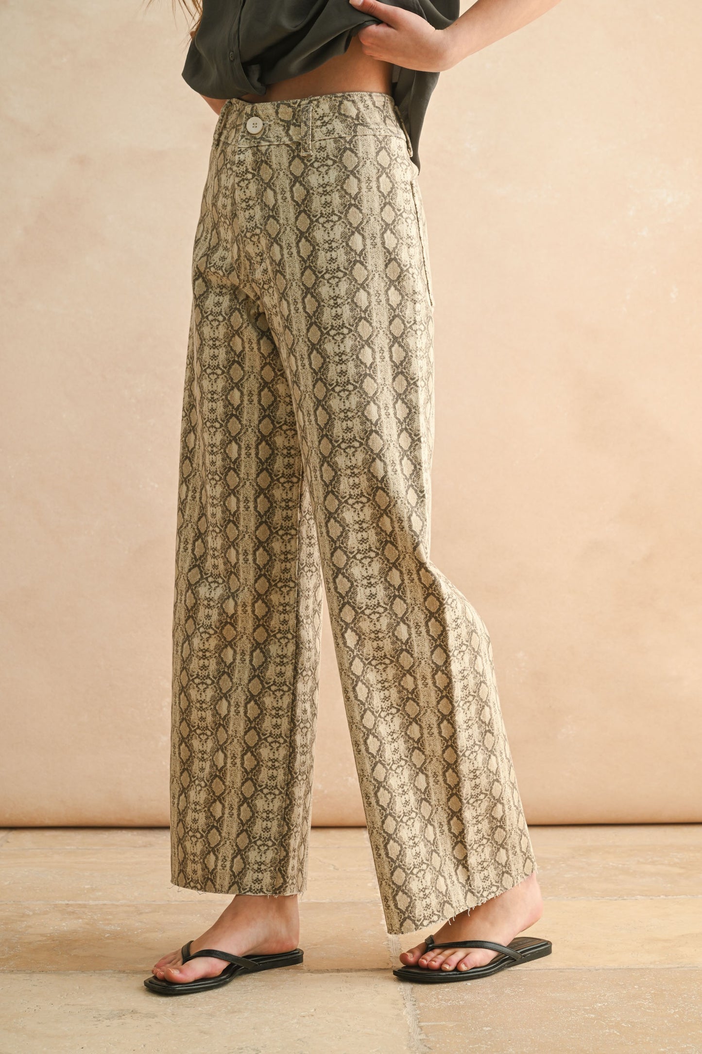 Lainey Snake Print Jeans