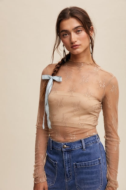 Lace Long Sleeve Top (10 Colors)