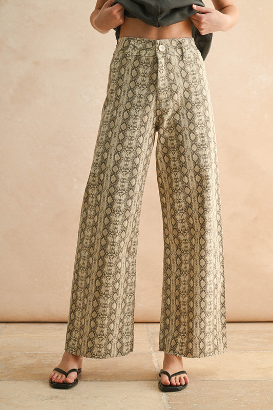 Lainey Snake Print Jeans