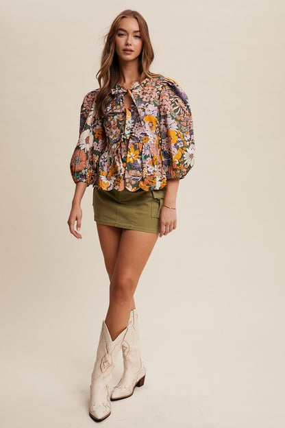 Fiona Tie Front Blouse