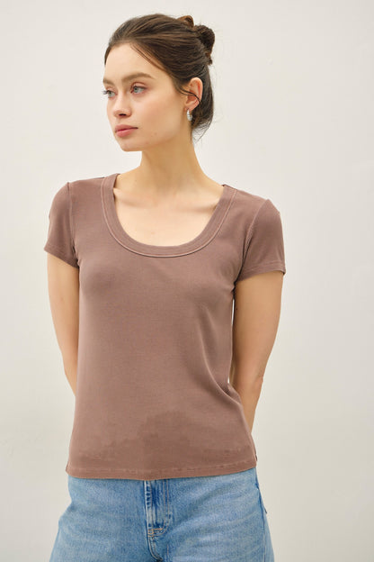 Basic Scoop Neck Baby Tee