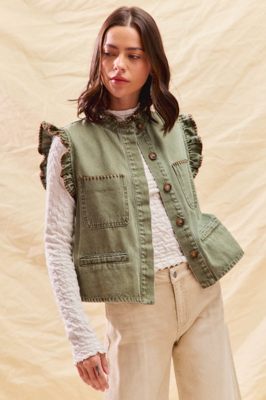 Olivia Ruffle Vest