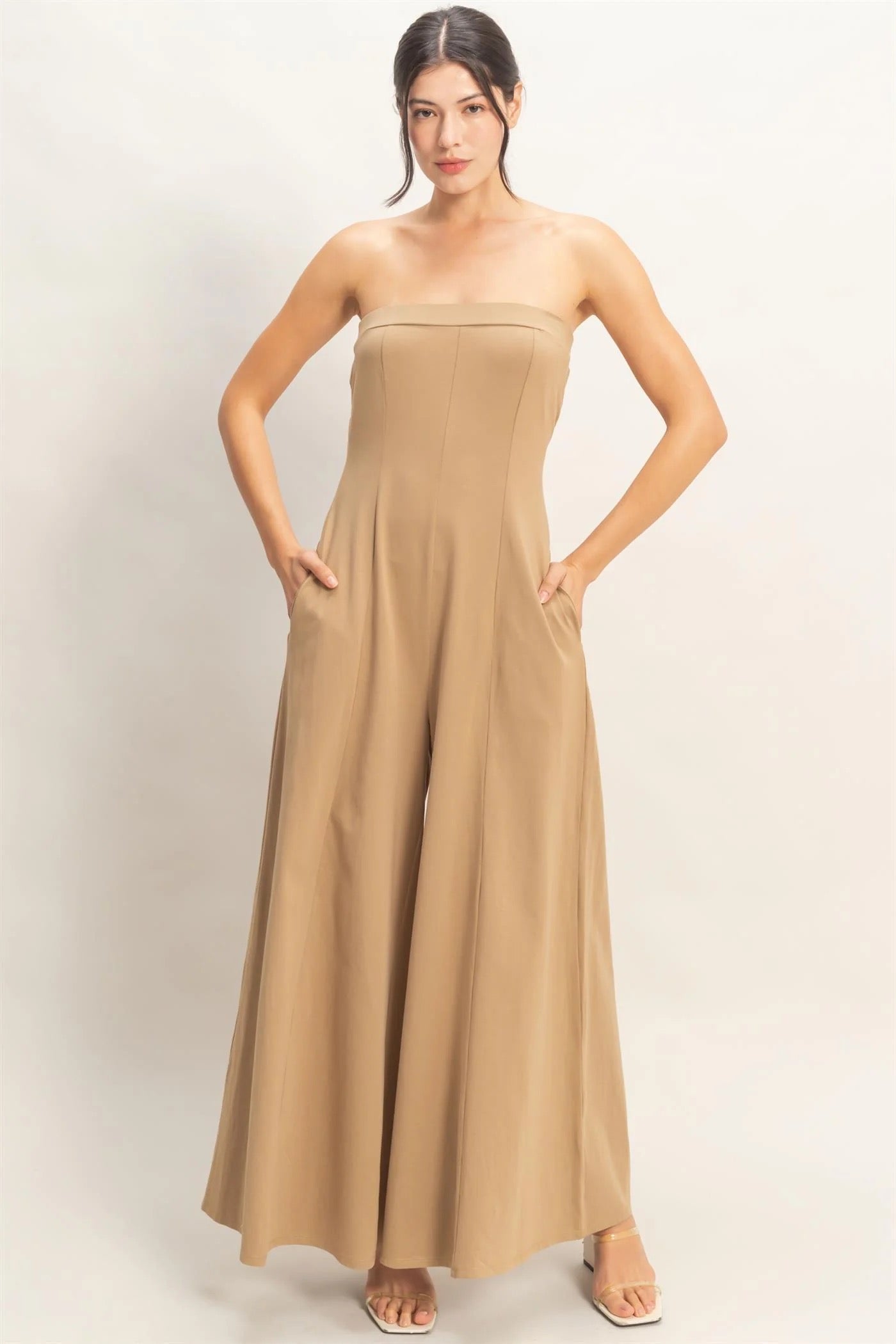 Michelle Strapless Jumpsuit (Two Colors)*