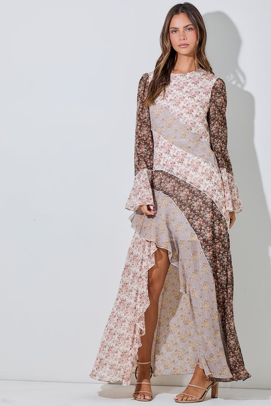 Floral Chiffon Maxi Dress