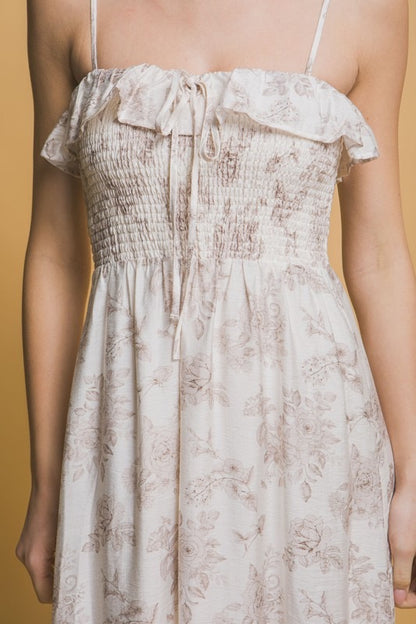 Smocked Floral Dress