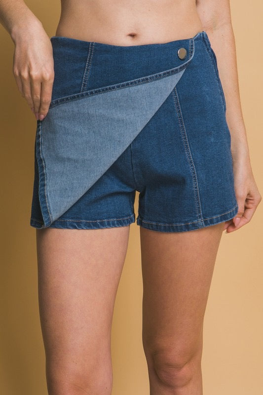 Denim Wrap Skirt