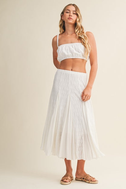 Harrison Lace Panel Skirt