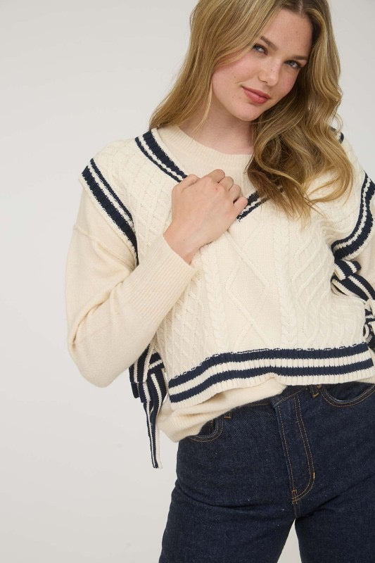 Grace Side Tie Knit Sweater (2 Colors)
