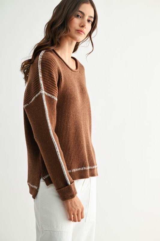 Bailee Contrast Stitch Sweater