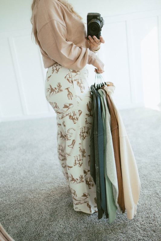 Chantal Western Stamp Sweatpants