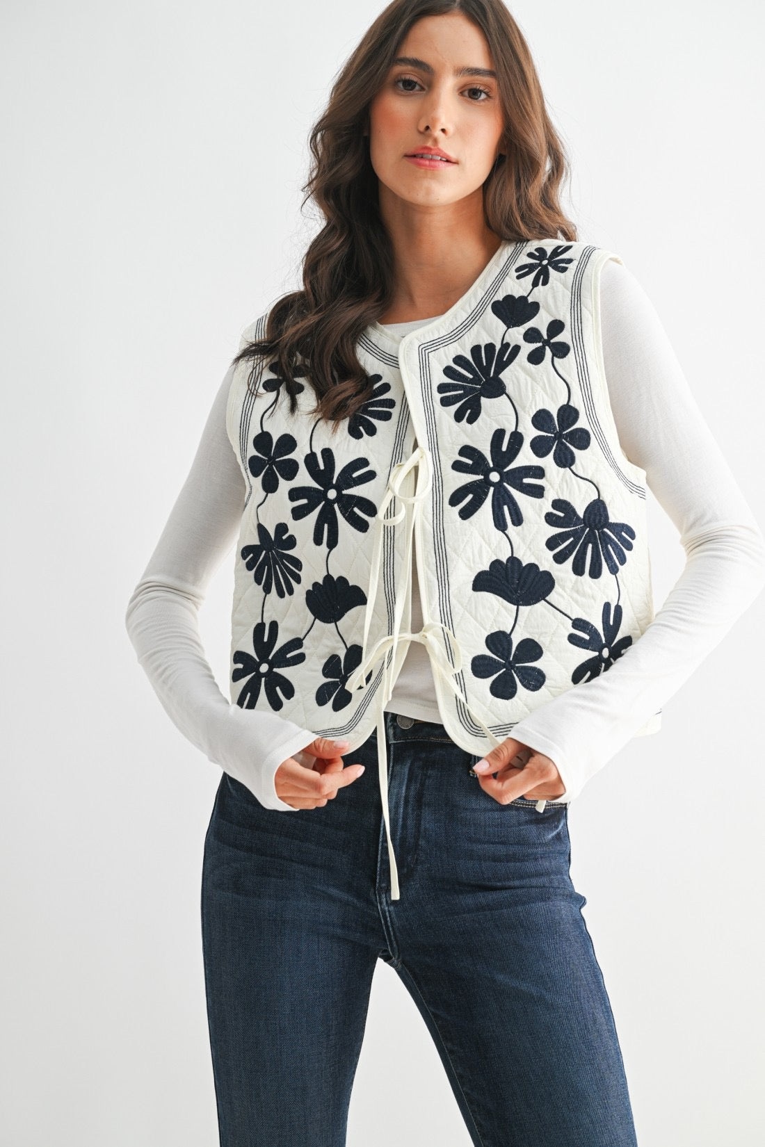Flower Quilted Vest