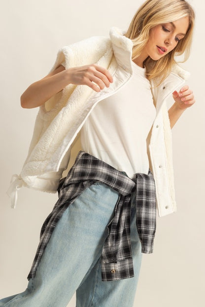 Sherpa Vest with Side Tie (Five Colors)