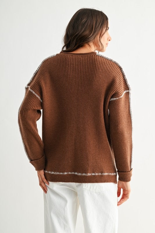 Bailee Contrast Stitch Sweater