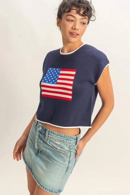 Finley Flag Sweater (Three Colors)*