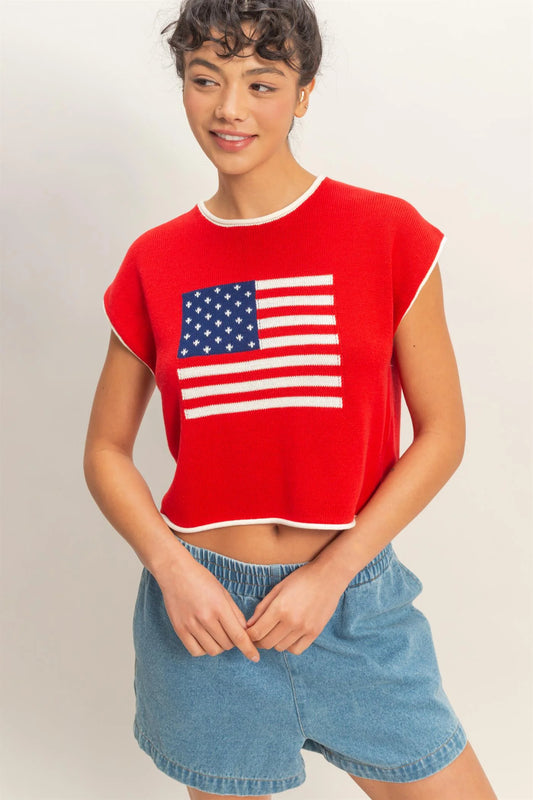Finley Flag Sweater (Three Colors)*